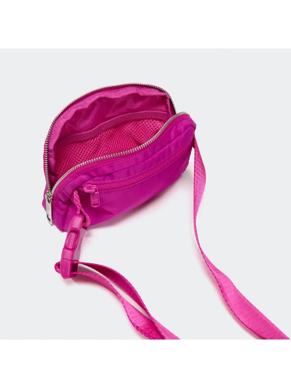 Men's Grape Purple Crossbody Belt Bag Wide Zipper Adjustable Strap 3-Pockets